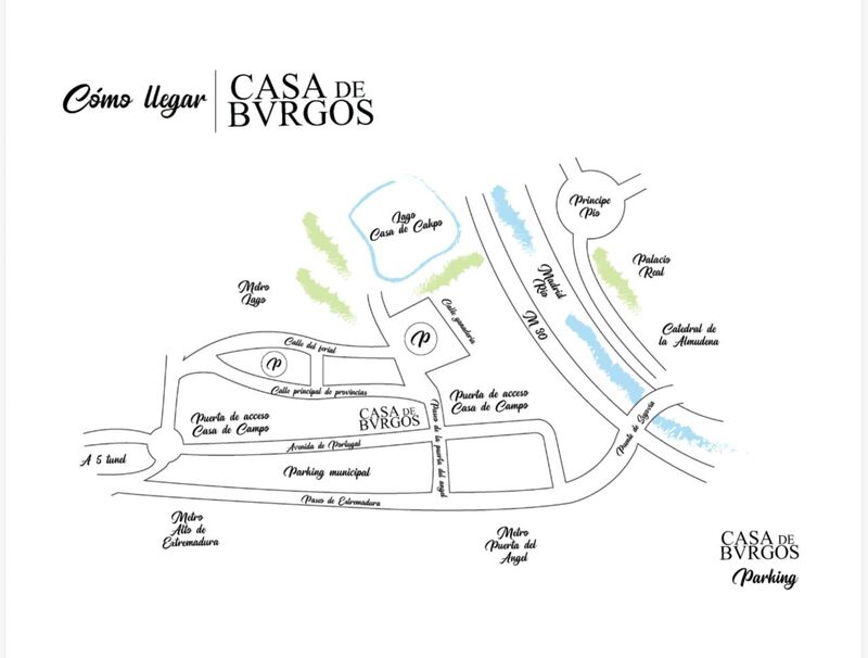 Mapa de aparcamiento Casa de Burgos